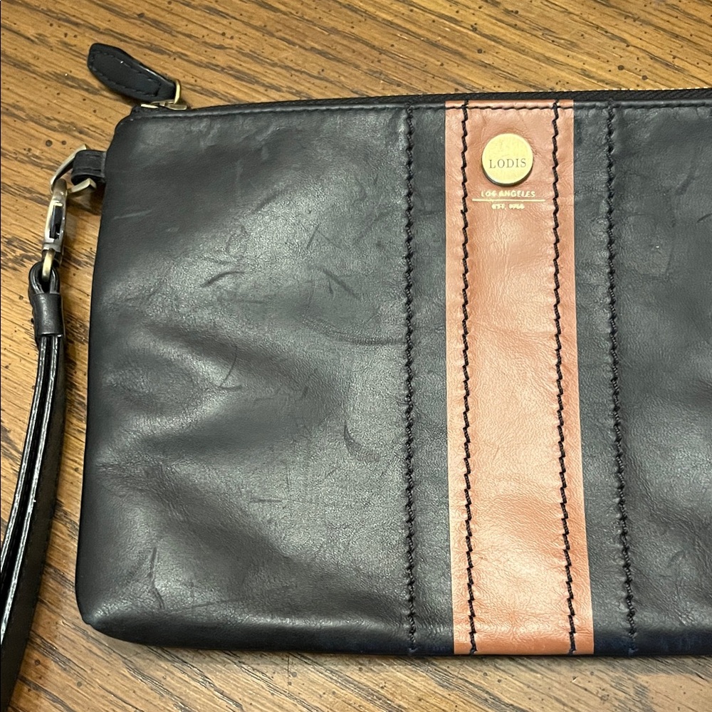 Lodis Black and Brown Wristlet - Picture 2 of 15